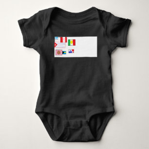 Flags of the world baby strampler
