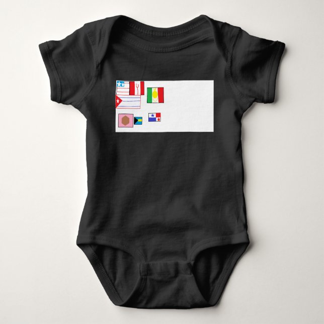 Flags of the world baby strampler (Vorderseite)
