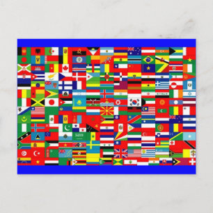 FLAGS OF THE WORLD POSTKARTE