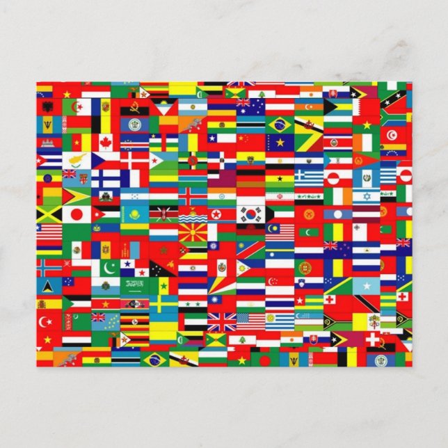 FLAGS OF THE WORLD POSTKARTE (Vorderseite)