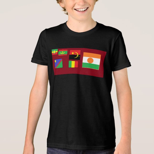 Flags of the world Tri-Blend shirt (Vorderseite)