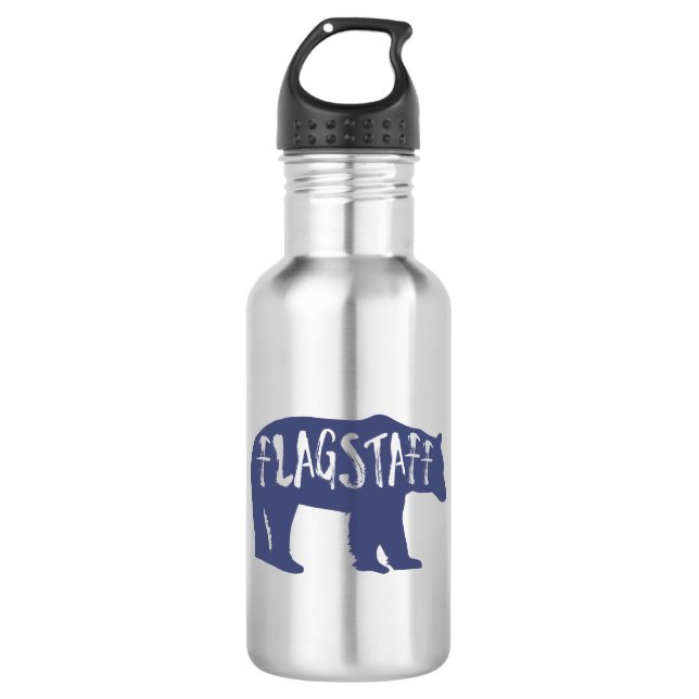 Flagstaff Arizona Bear Edelstahlflasche (Vorderseite)