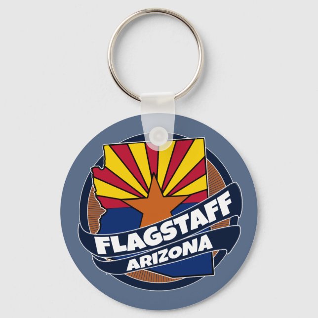 Flagstaff Arizona Fahne platzen Schlüsselanhänger (Vorderseite)