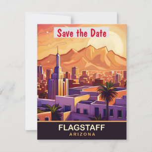 Flagstaff, Arizona, Reise-Postkarte, Save The Date