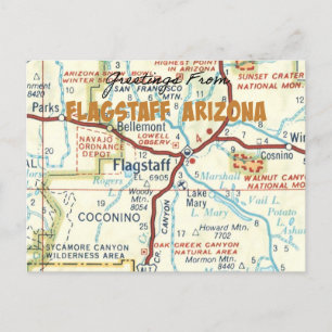 Flagstaff Arizona Vintage-Postkarte Postkarte