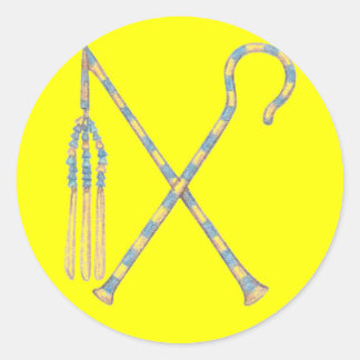 Flail and Crook Runder Aufkleber