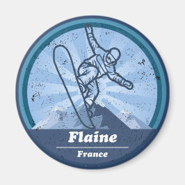 Flaine Skistation - Snowboard Magnet