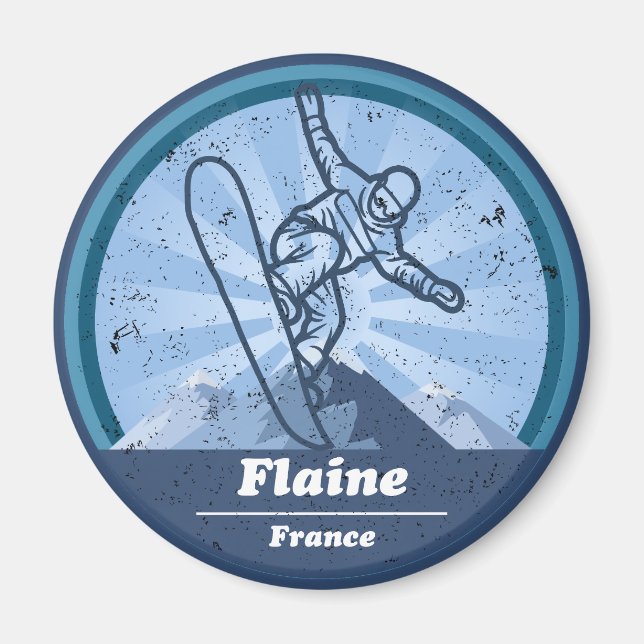Flaine Skistation - Snowboard Magnet (Vorne)