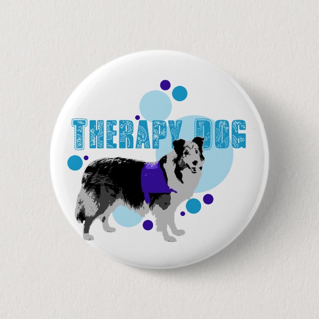 Flair Therapie-Hund 2 Button (Vorderseite)