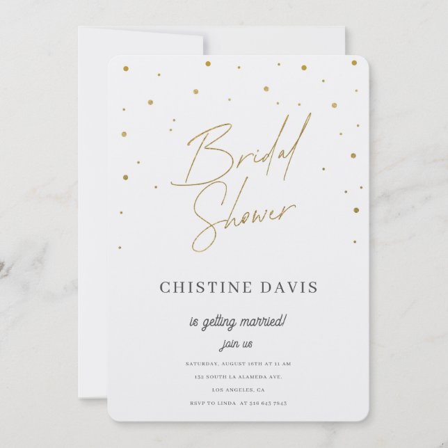 Flakes & Forever Bridal Shower Einladung (Vorderseite)
