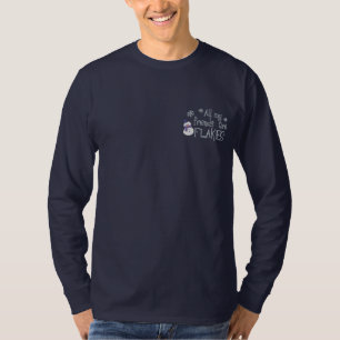 Flakey Friends Besticktes Langarmshirt