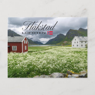 Flakstad auf den Lofoten Postkarte
