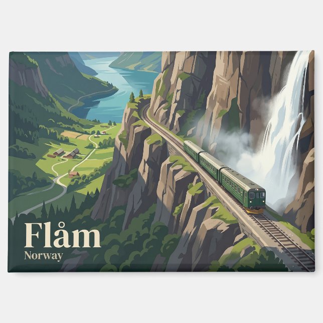 Flåm-Bahn Norwegen Magnet (Vorderseite)