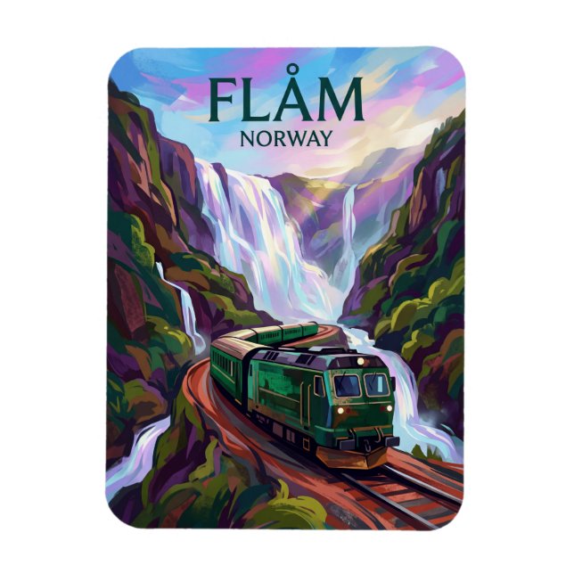 Flåm-Bahn Norwegen Magnet (Vertikal)