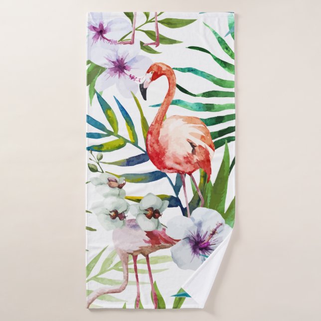 Flamant rose (Serviette de bain)