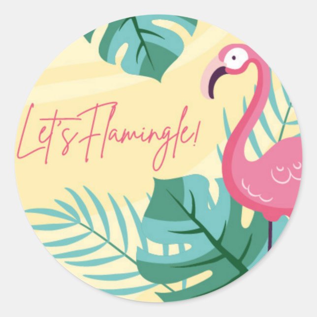 Flamant rose Anniversaire - Sticker Flamingle (Devant)