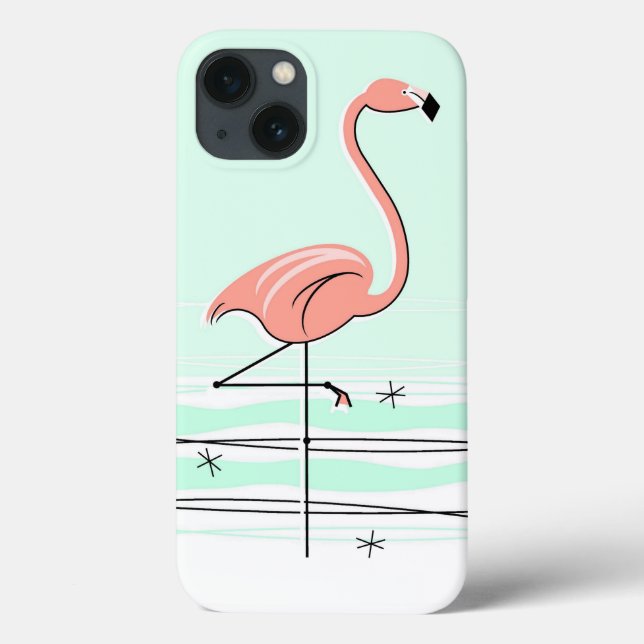 Flamant rose Aqua coque ipad (Verso)