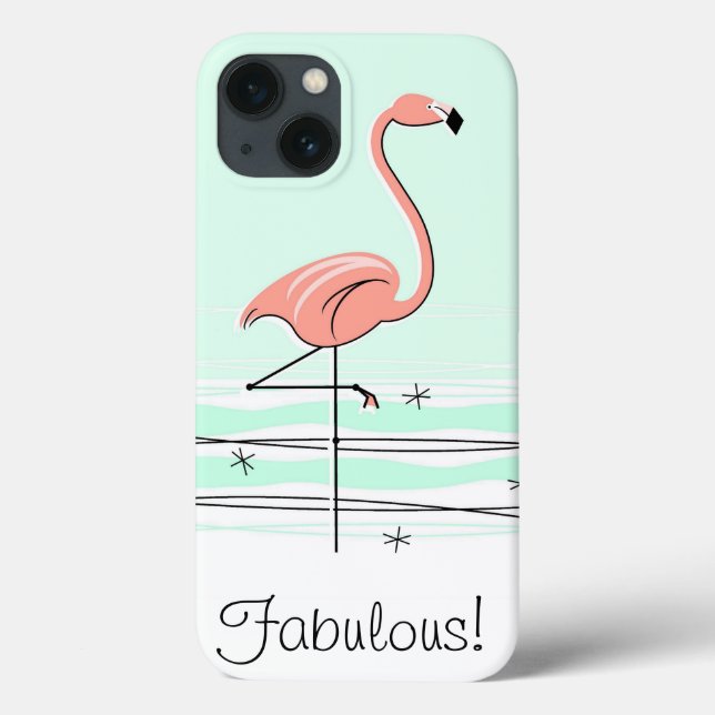 Flamant rose Aqua 'Fabulous ! ' iPad Mini coque (Verso)