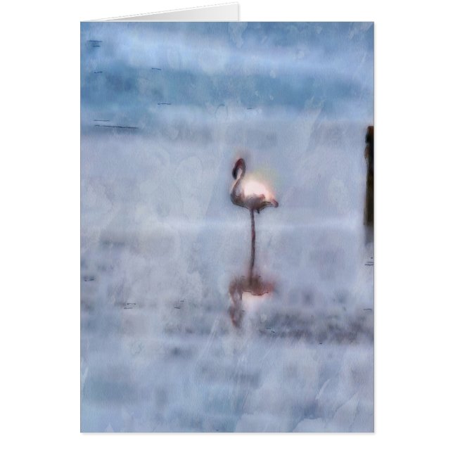 Flamant rose aquarelle (Devant)