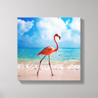 Flamant rose Art Toile