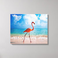 Flamant rose Art Toile
