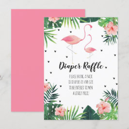 Flamant rose Baby shower à thème Déchets Carte Ra