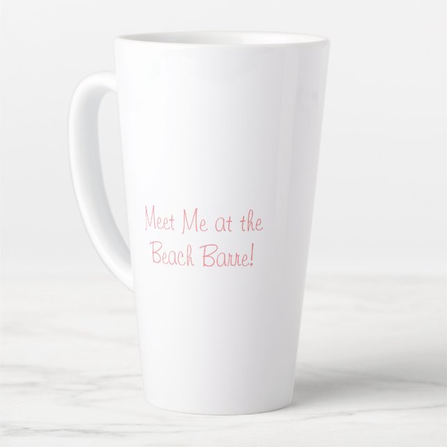 Flamant rose Beach Barre Latte Mug (Angle gauche)