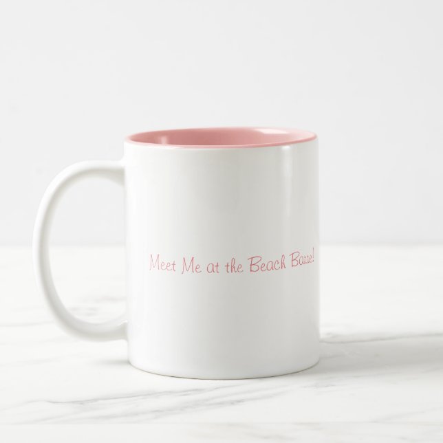 Flamant rose Beach Barre Mug (Gauche)