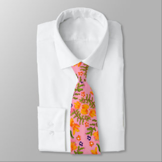 Flamant rose Bloom Cravate masculine
