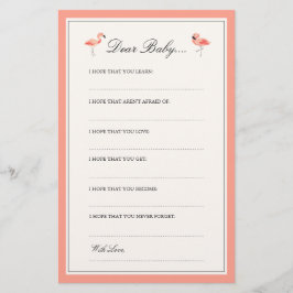 Flamant rose | Chères cartes pour bébés