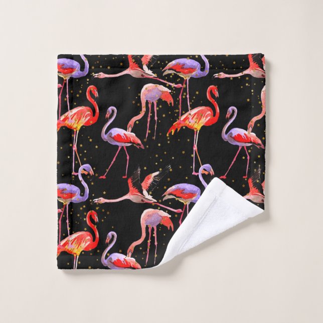 Flamant rose coloré (Gant de toilette)
