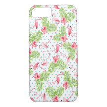 Flamant rose coque iphone tropical