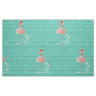 Flamant rose de Noël Grille grand tissu motif