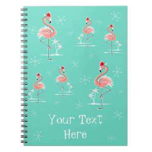 Flamant rose de Noël Groupe Texte carnet