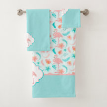Flamant rose de rose de motif de ketmie