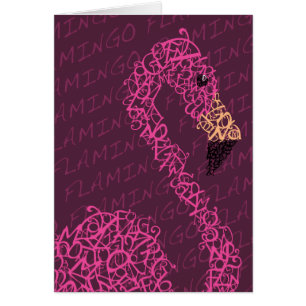 Flamant rose de typographie
