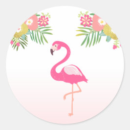 Flamant rose Enveloppe autocollant Étiquette tropi