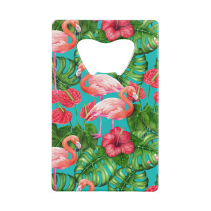 Flamant rose et aquarelle du jardin tropical