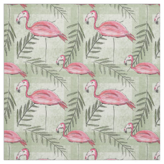 Flamant rose et tissu rose