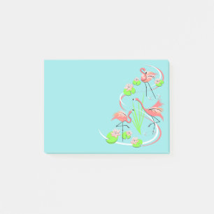 Flamant rose Fandango Trio post-it note horizontal
