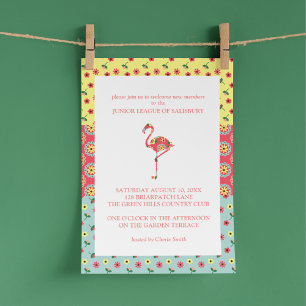 Flamant rose Garden Party Invitations