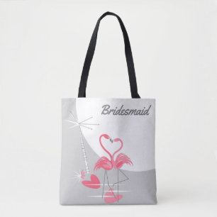 Flamant rose Love Grande Lune Bridesmaid sac fourr