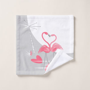 Flamant rose Love Large lune linge