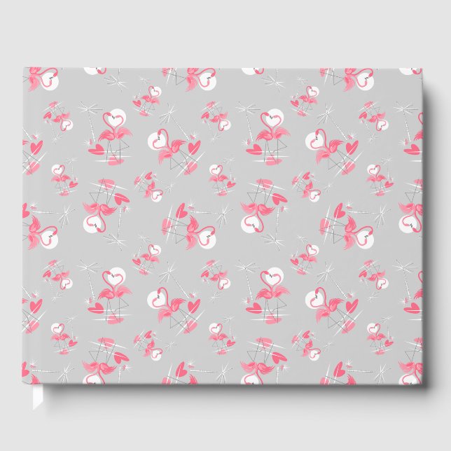 Flamant rose Love Multi Livre d'invités (Recto)