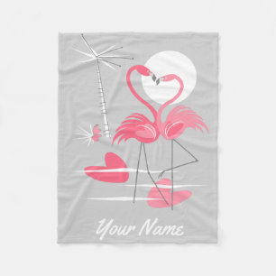 Flamant rose Love Nom polaire couverture