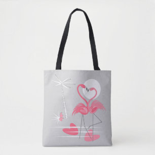 Flamant rose Love sac fourre-tout