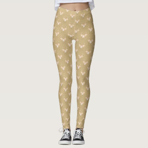 Flamant rose Mariage leggings carrelés
