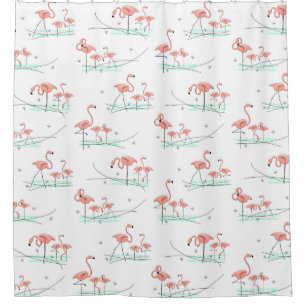 Flamant rose Ocean Multi rideau de douche
