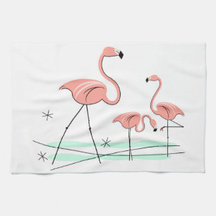 Flamant rose Ocean Trio 2 serviette de cuisine