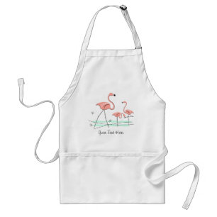 Flamant rose Ocean Trio 2 tablier texte